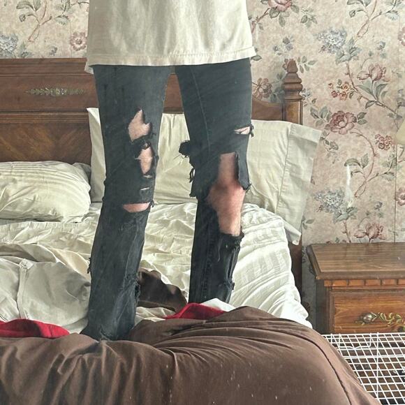 Vintage y2k shredded bootcut rocker - Picture 1 of 5
